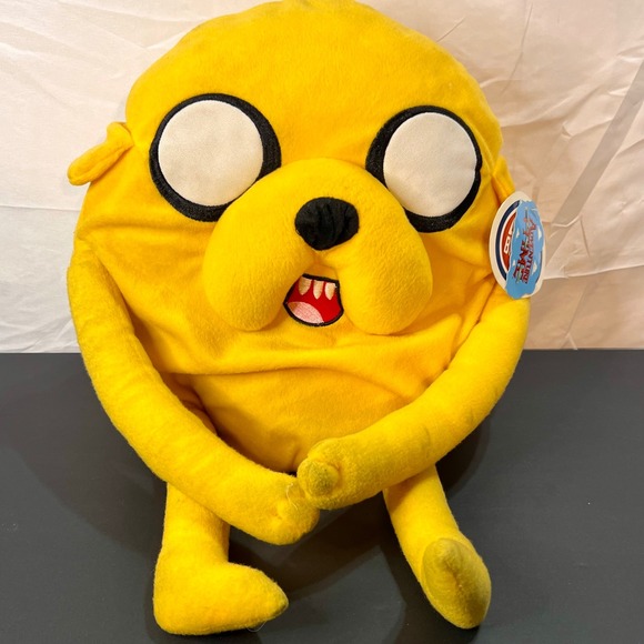 Cartoon Network Other - Cartoon Network Adventure Time Jake the Dog Plush Yellow NWT Storage Wear‎